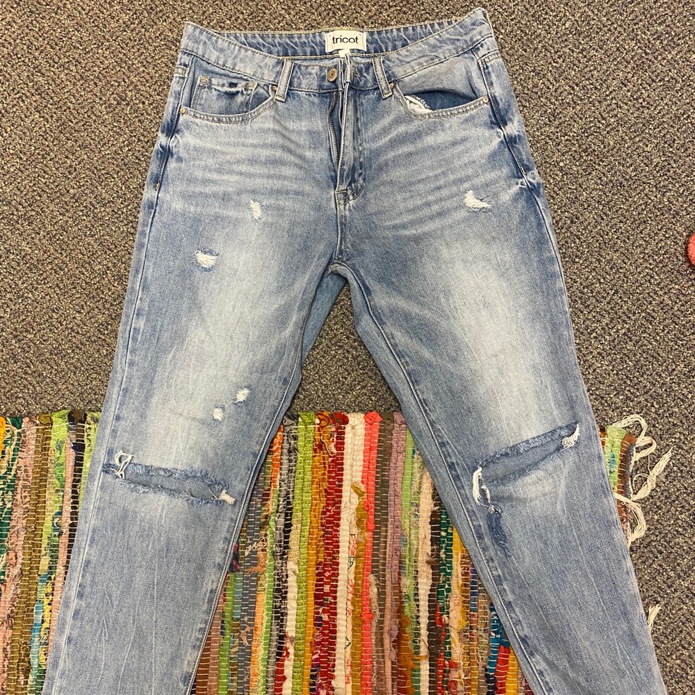 Tricot mom jeans